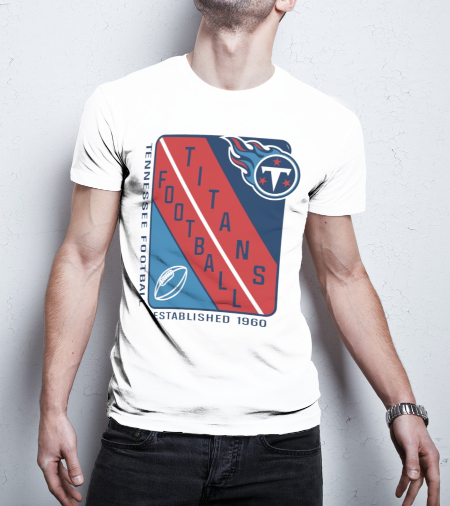 Tennessee Titans Football Established 1960 NFL Shield T-Shirt
