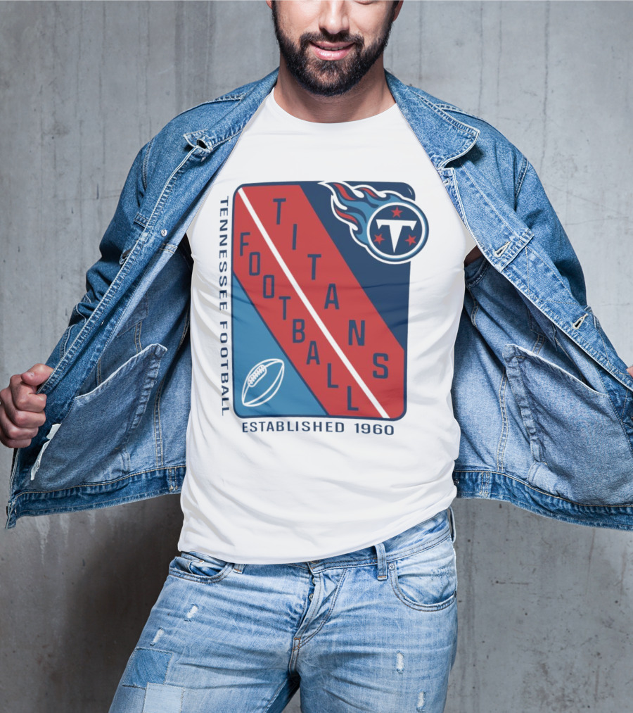 Tennessee Titans Football Established 1960 NFL Shield T-Shirt