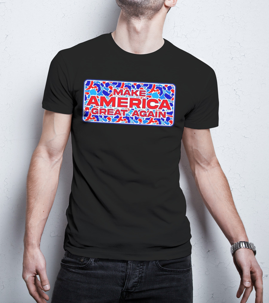 Make America Great Again Camo Red Blue White T-Shirt