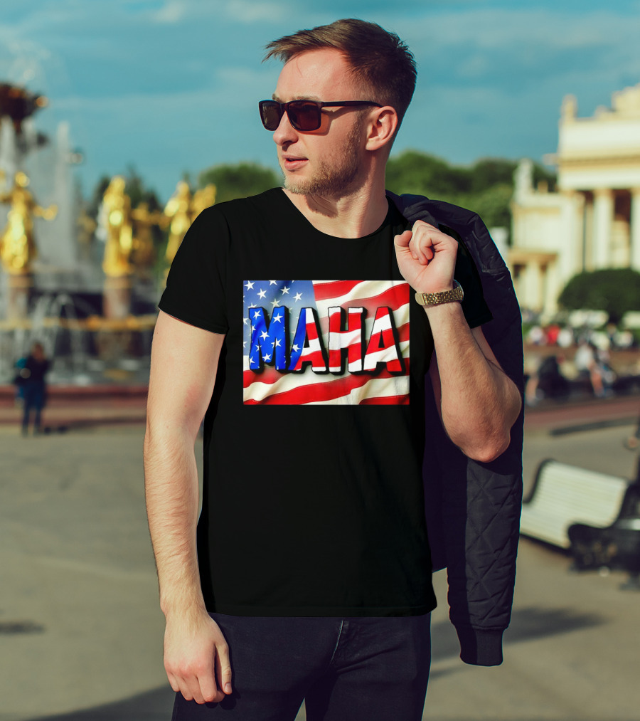 MAHA American Flag USA Patriotic Banner T-Shirt