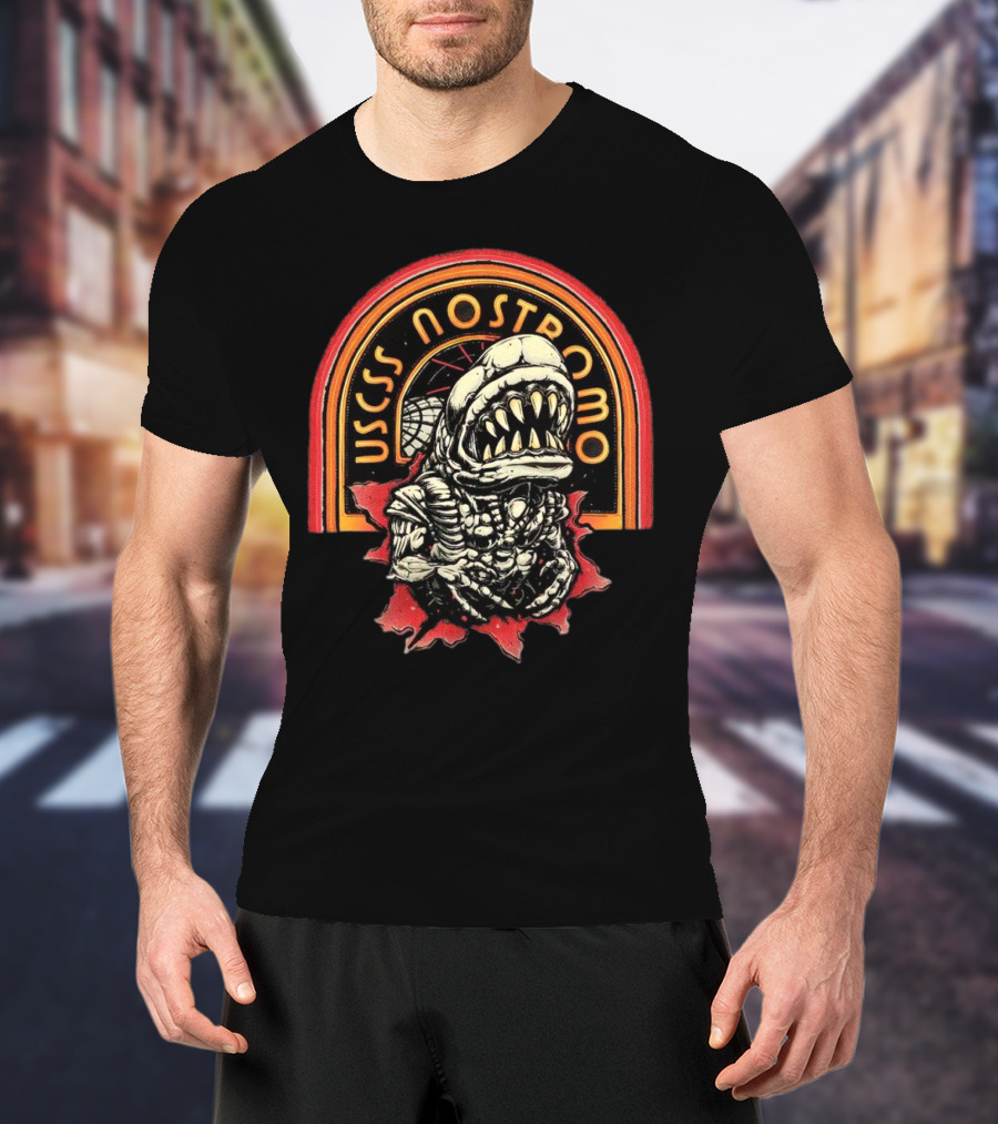 USCSS Nostromo Chest Burster X Alien Movies Vintage T-Shirt