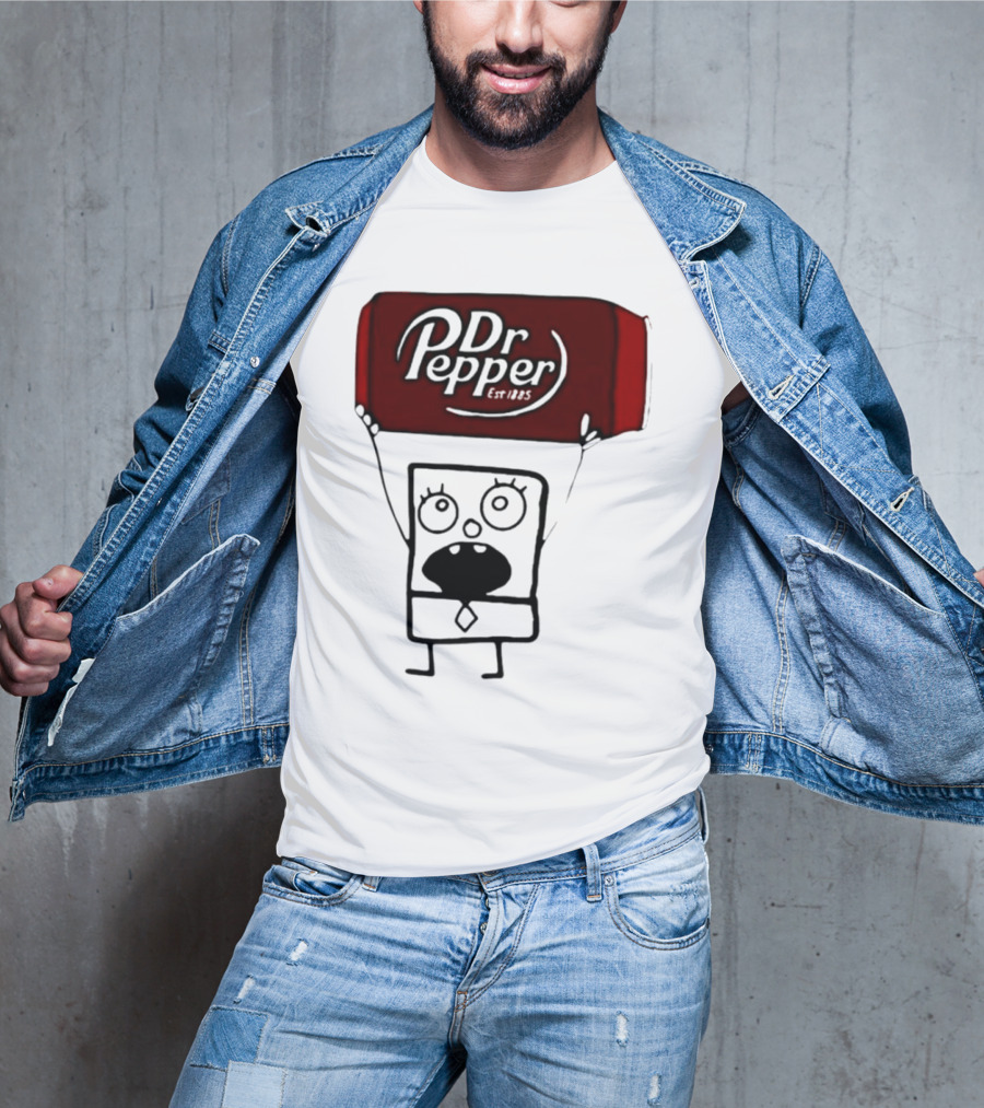 Dr Pepper Est 1885 Character Holding Red Can T-Shirt