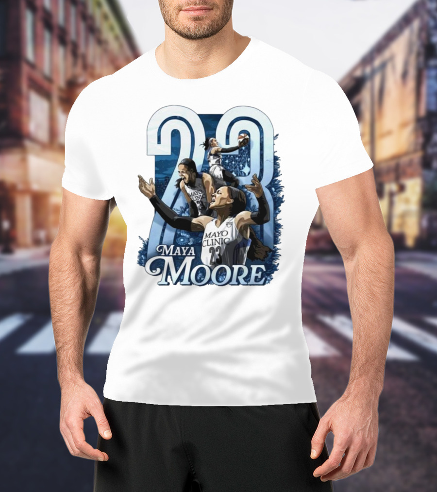 Maya Moore 23 Mayo Clinic Retro Basketball Legend T-Shirt