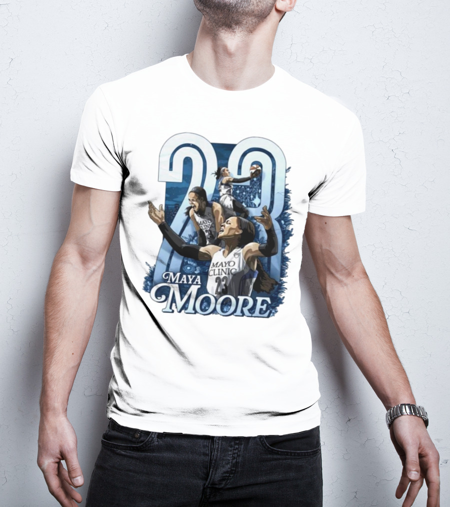 Maya Moore 23 Mayo Clinic Retro Basketball Legend T-Shirt
