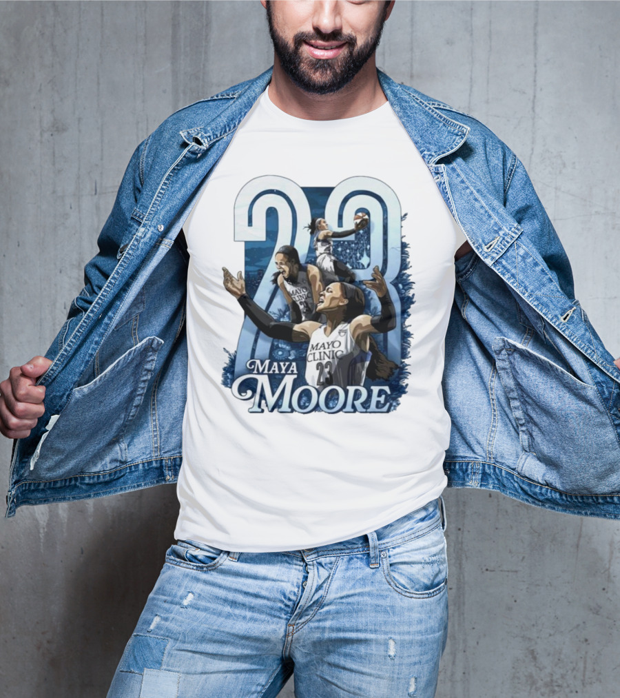 Maya Moore 23 Mayo Clinic Retro Basketball Legend T-Shirt