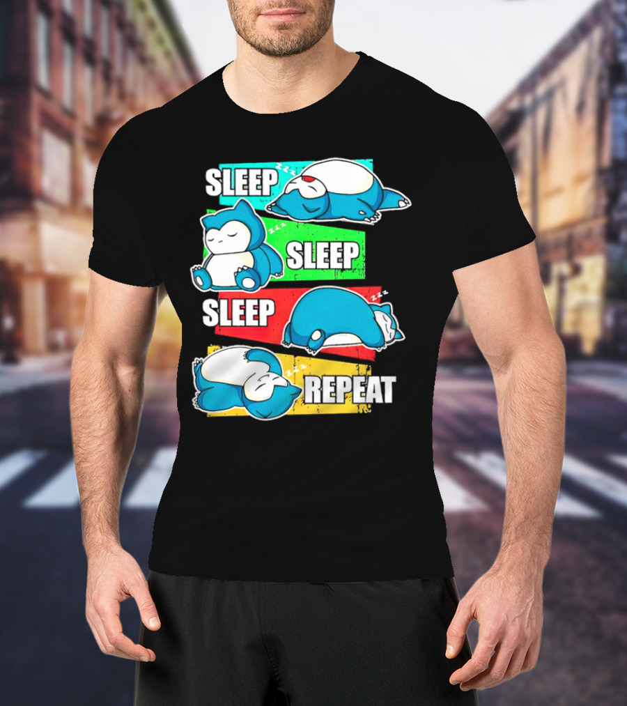 Sleep Sleep Sleep Repeat Snorlax Pokémon Life T-Shirt