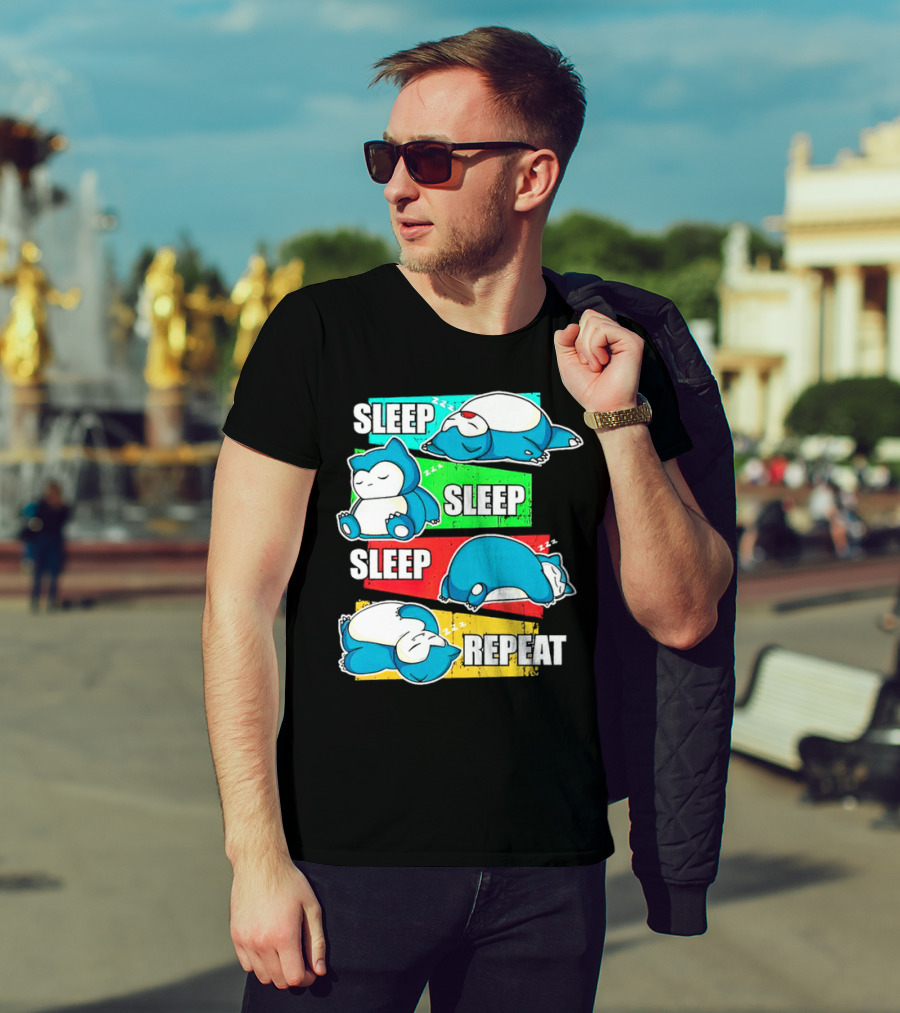 Sleep Sleep Sleep Repeat Snorlax Pokémon Life T-Shirt