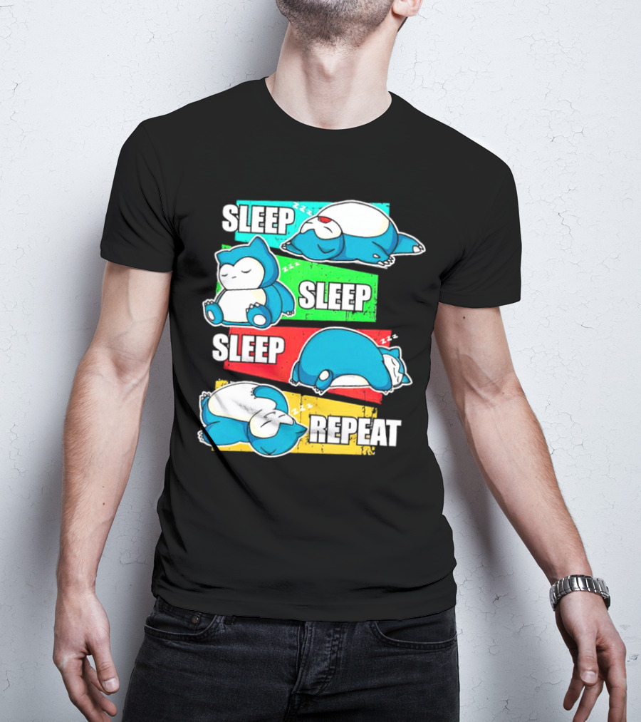 Sleep Sleep Sleep Repeat Snorlax Pokémon Life T-Shirt