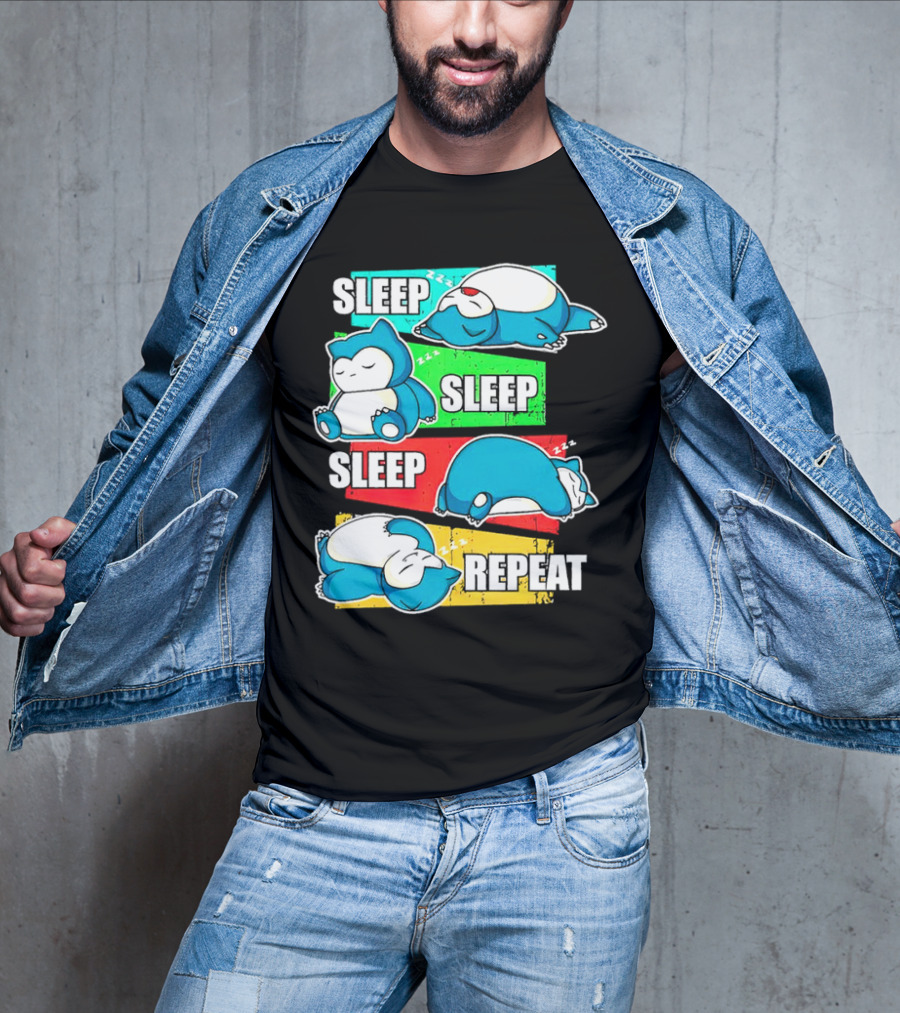 Sleep Sleep Sleep Repeat Snorlax Pokémon Life T-Shirt