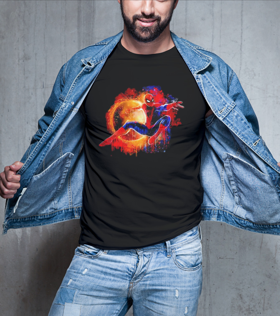 Spiderman Dynamic Splash Through The Vivid Spiderverse T-Shirt