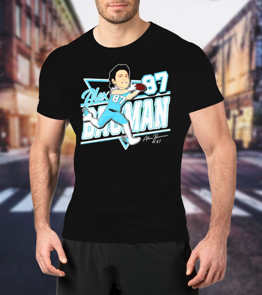 Tulane Green Wave Alex Bauman 87 Cartoon Football Character T-Shirt