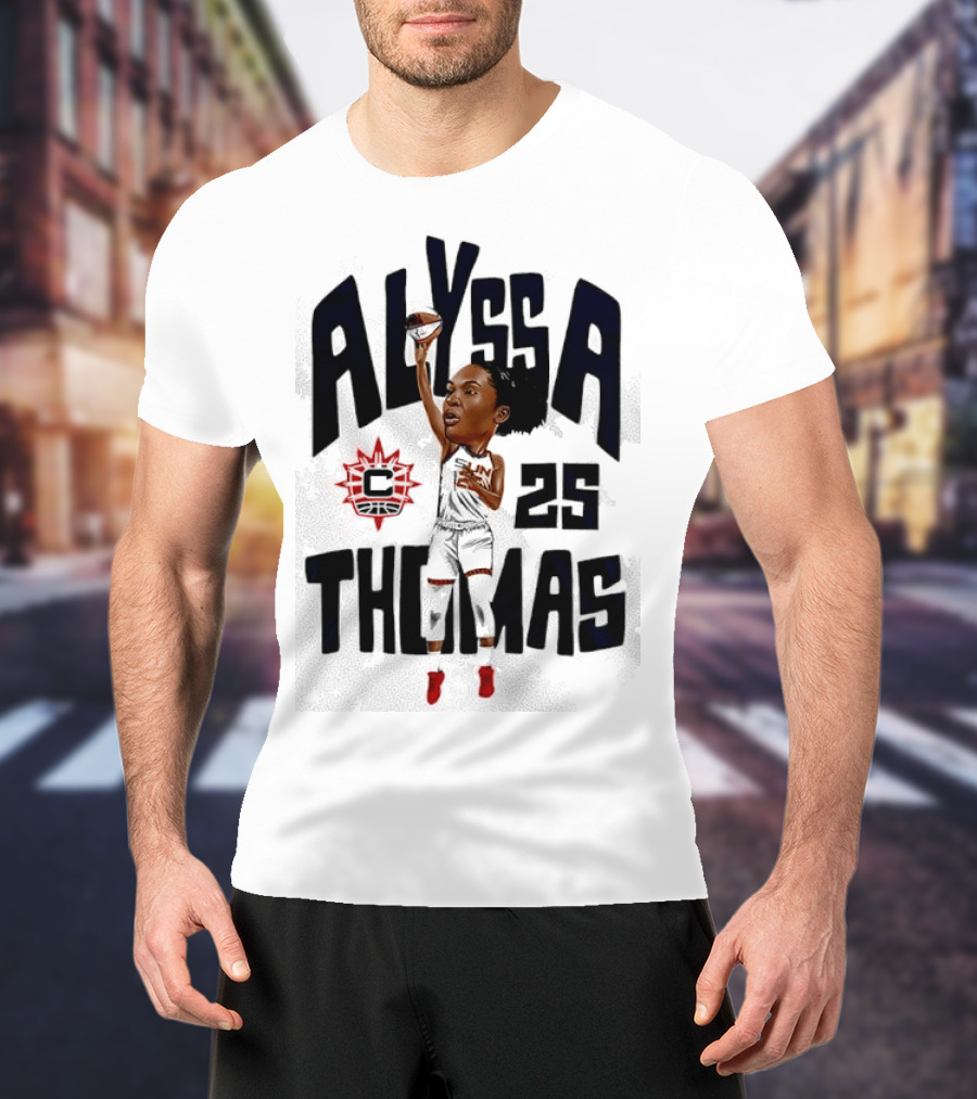 Alyssa Thomas 25 Connecticut Sun Cartoon T-Shirt