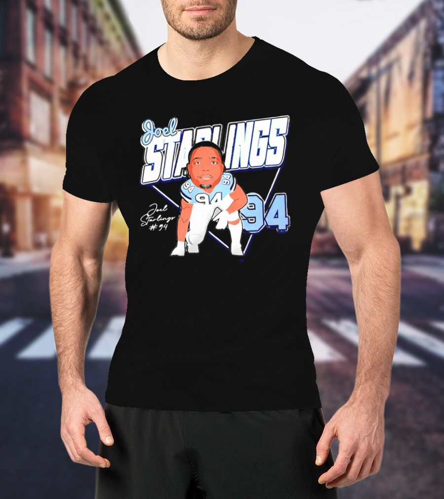 Joel Starlings North Carolina Tar Heels #94 Cartoon Character T-Shirt