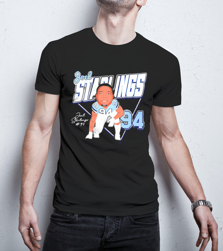 Joel Starlings North Carolina Tar Heels #94 Cartoon Character T-Shirt