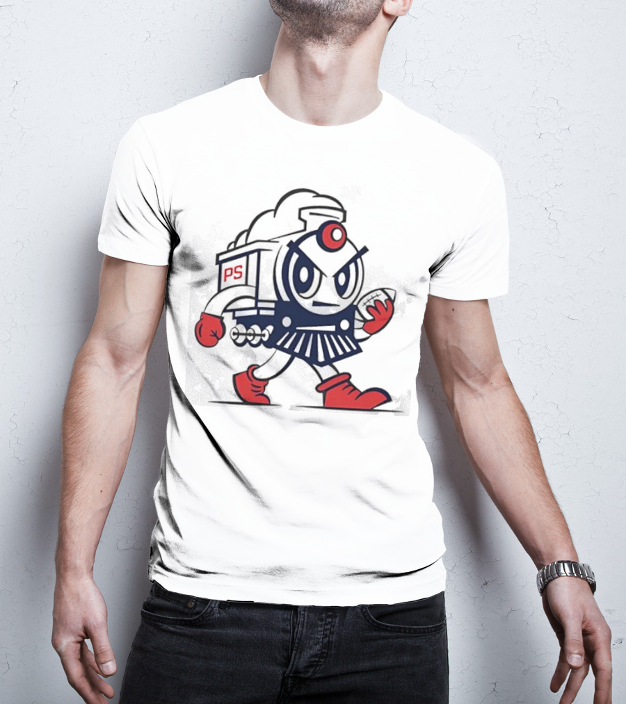 Pate State PS Locomotive Football Mascot T-Shirt