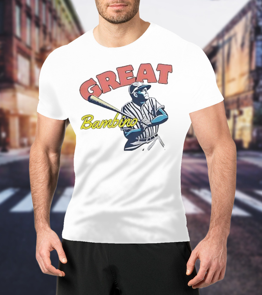 Great Bambino Baseball Legend Iconic Cotton Crew T-Shirt