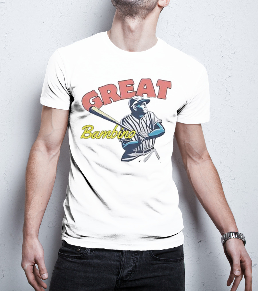 Great Bambino Baseball Legend Iconic Cotton Crew T-Shirt
