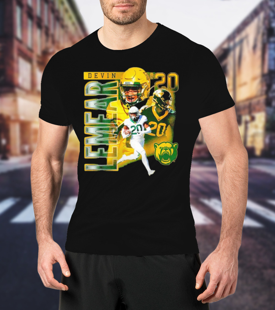 Devin Lemear 20 Baylor Bears Football Player Collage T-Shirt