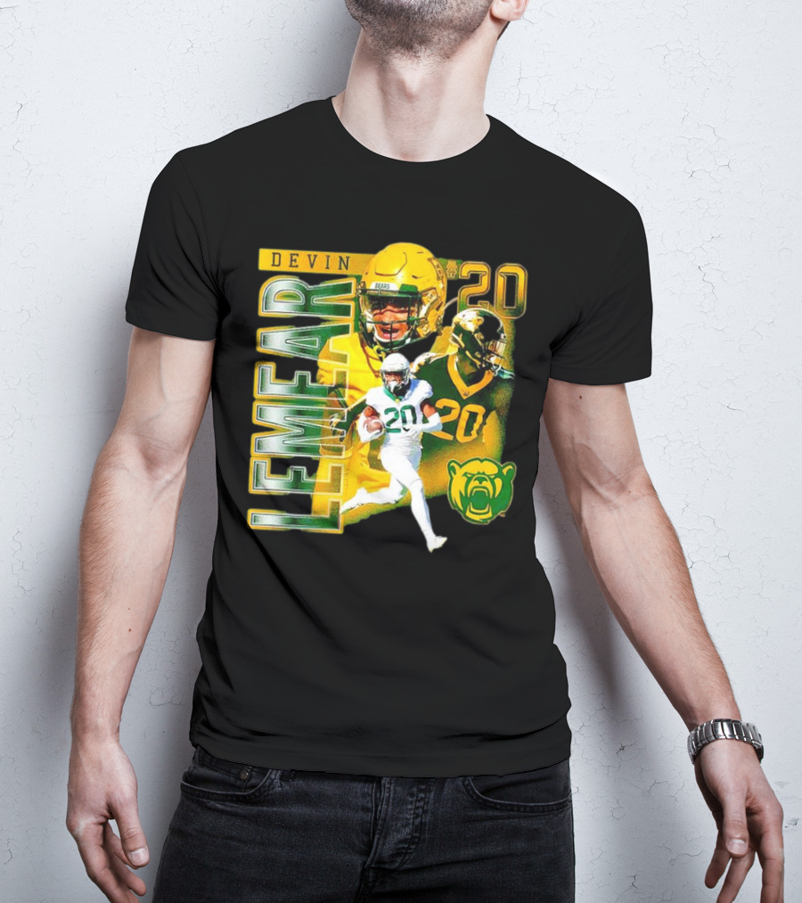Devin Lemear 20 Baylor Bears Football Player Collage T-Shirt