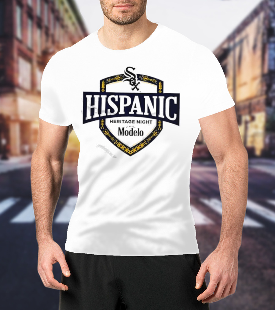 Chicago White Sox Hispanic Heritage Night Modelo Sox Logo Badge T-Shirt