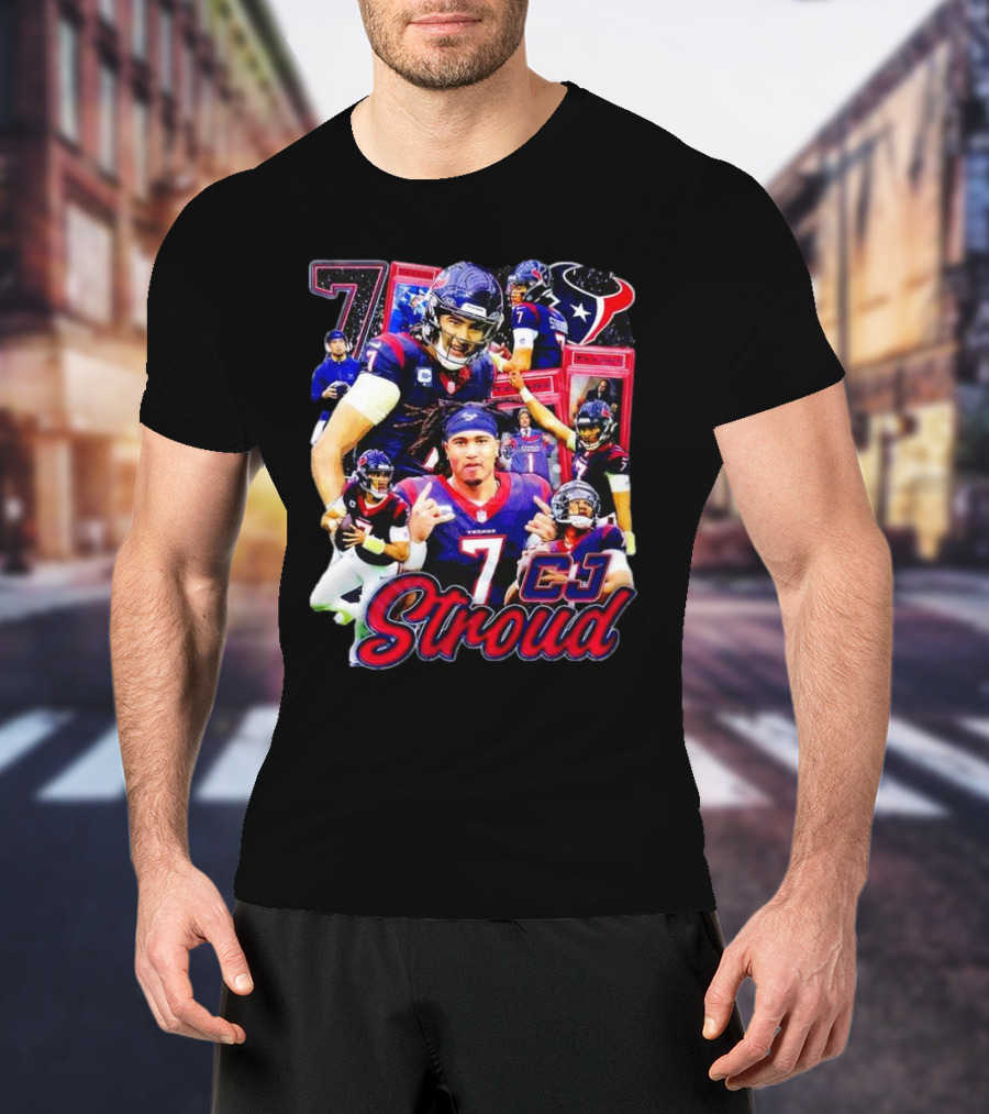 CJ Stroud Houston Texans 7 NFL Football Retro T-Shirt