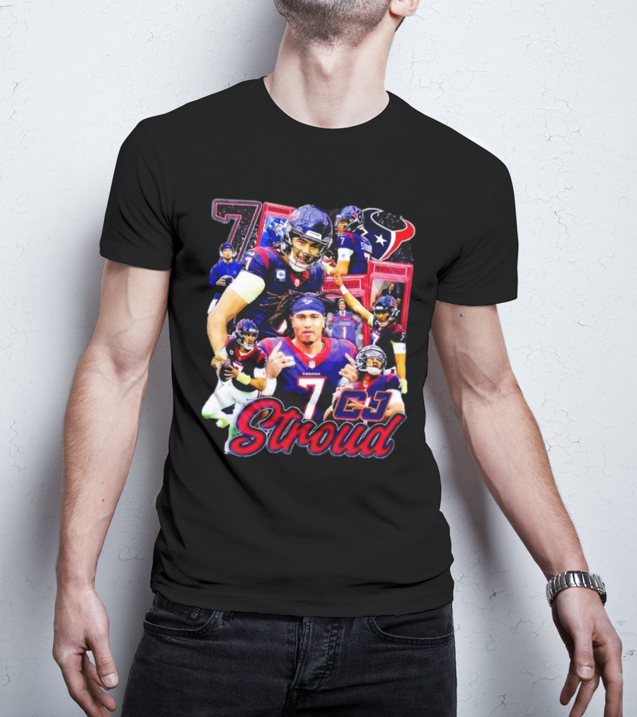 CJ Stroud Houston Texans 7 NFL Football Retro T-Shirt