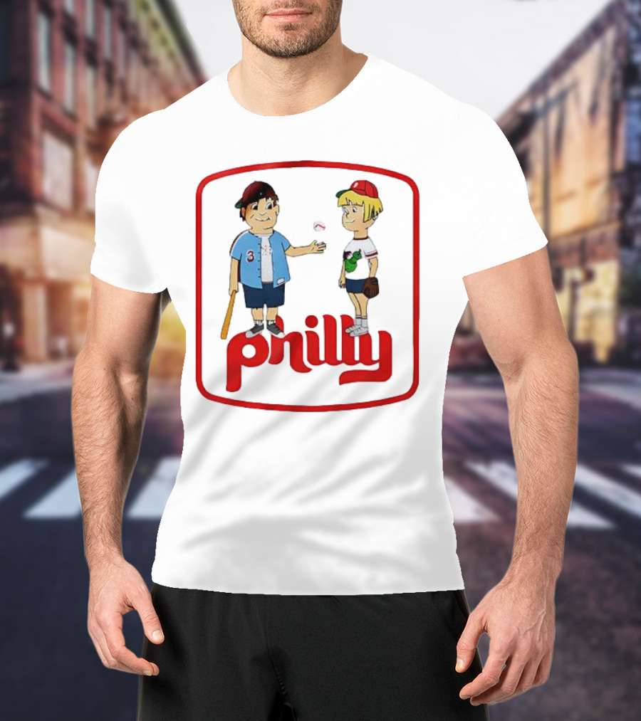 Philadelphia Phillies Phil And Phillis Philly Baseball Cartoon T-Shirt