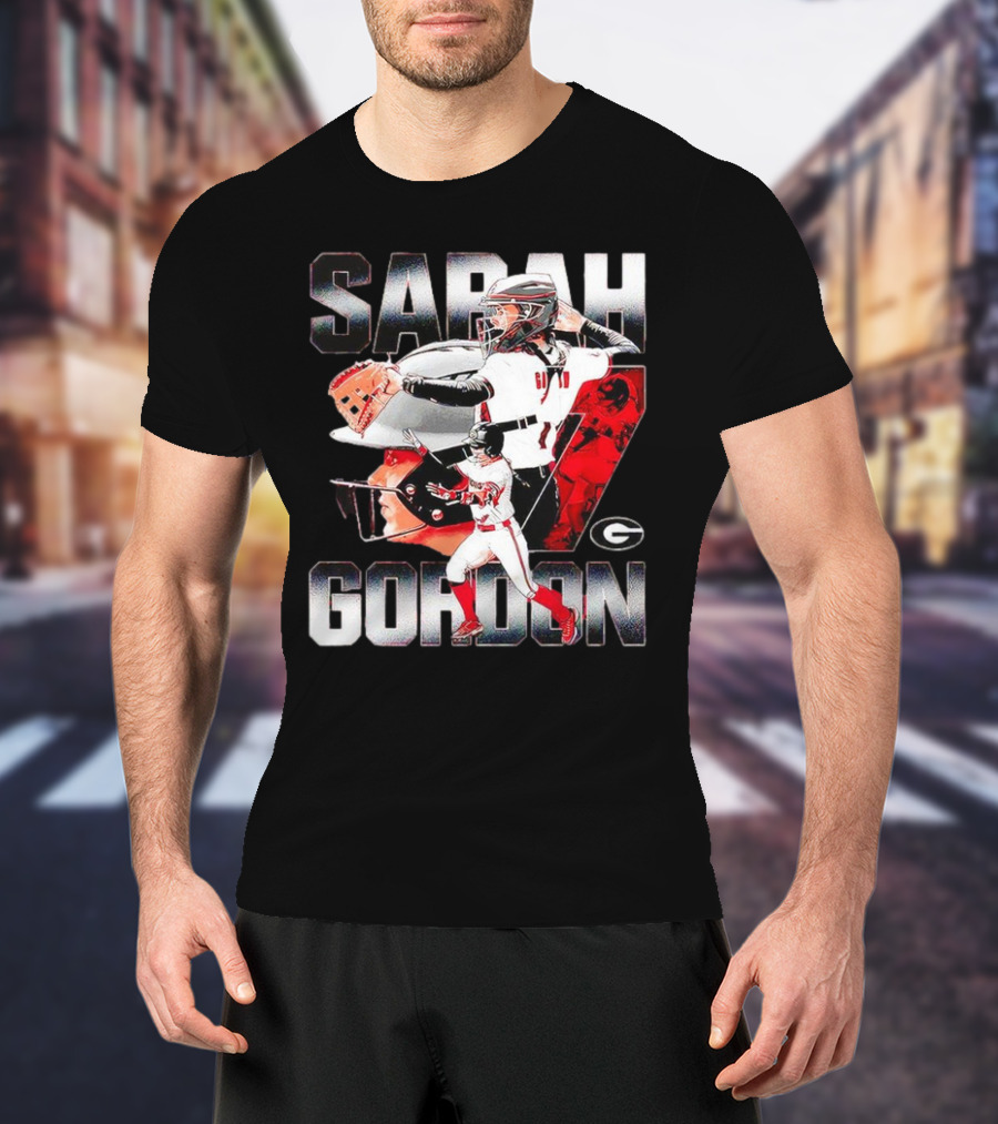 Sarah Gordon 7 Georgia Bulldogs T-Shirt