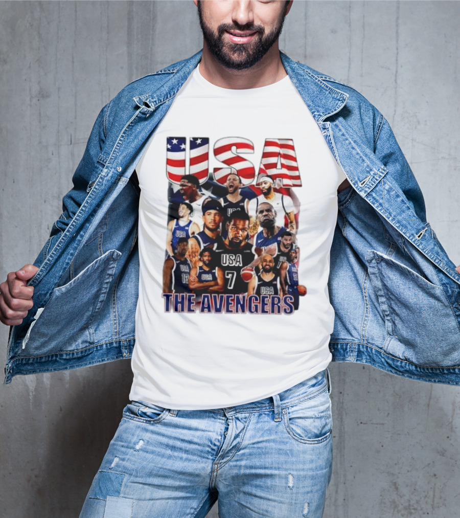 USA The Avengers All Team Players Basketball Stars T-Shirt