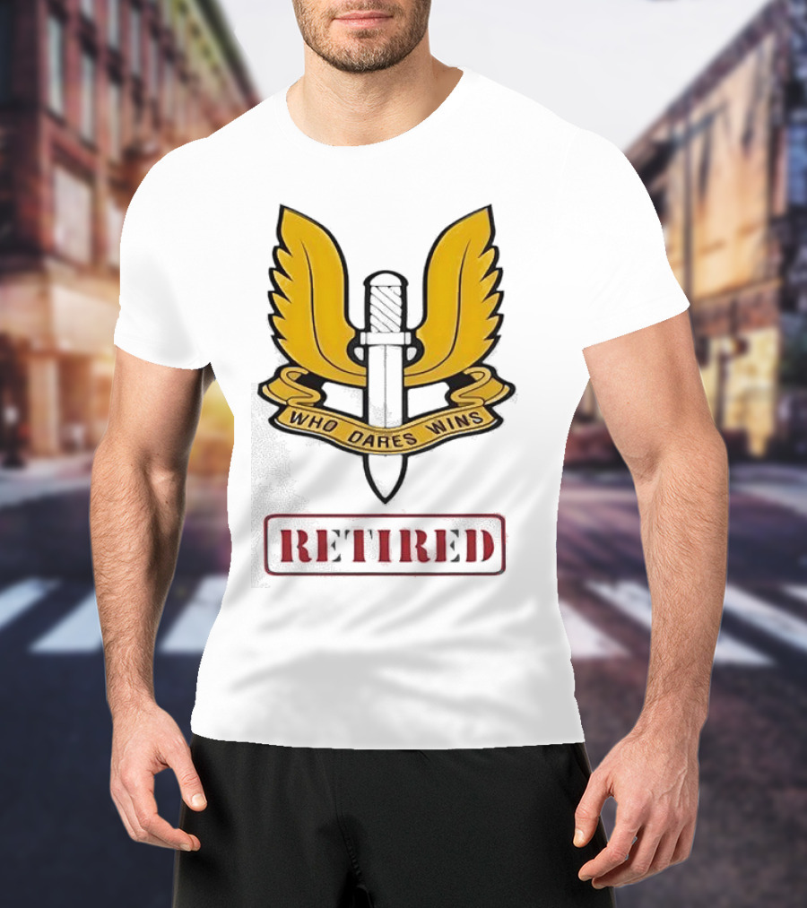 Who Dares Wins Retired SAS Regiment Badge T-Shirt