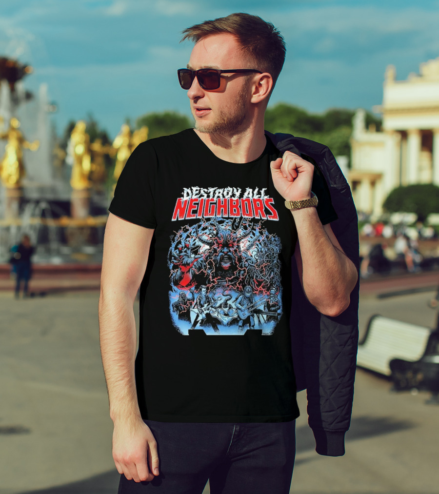 Destroy All Neighbors Monster Band Horror T-Shirt