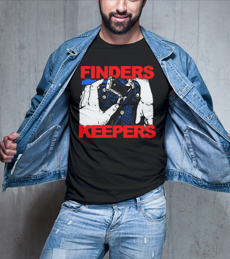 Finders Keepers Gun In Holster Pop T-Shirt