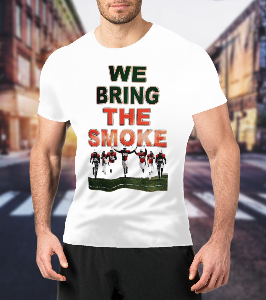 We Bring The Smoke Football Team Players Running With 305 Jerseys T-Shirt