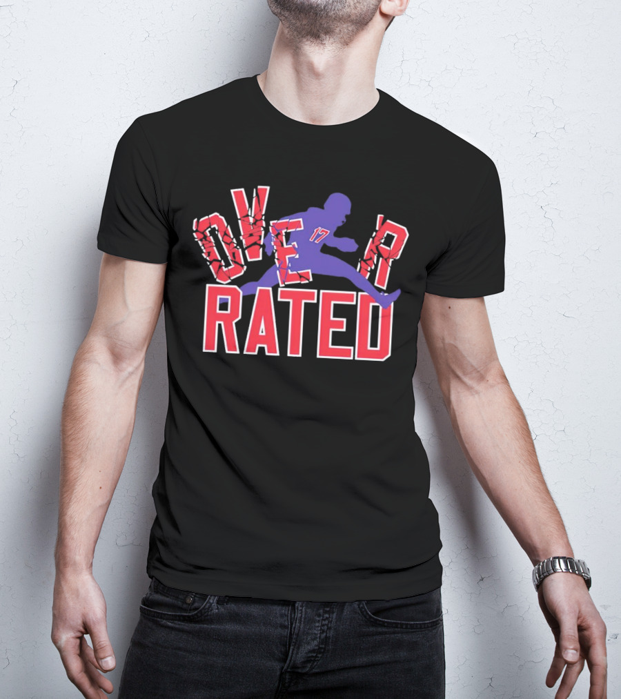Overrated Josh Allen Football Buffalo Bills Player T-Shirt