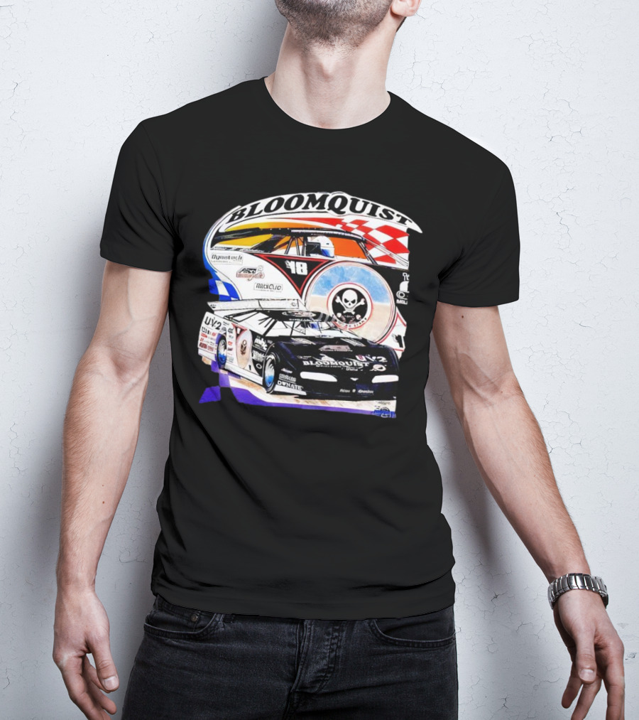 Bloomquist Dirt Late Model Champion 1998 Racing Skull T-Shirt