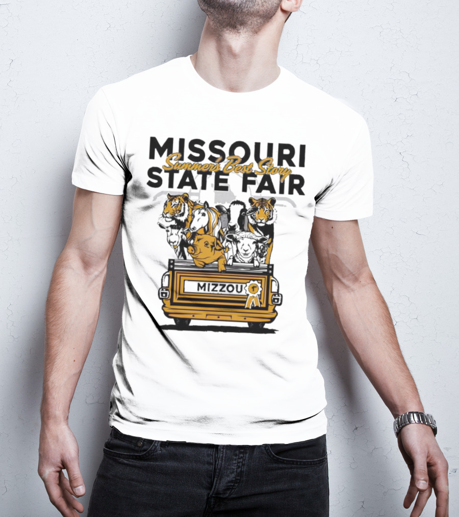 Mizzou Tigers Missouri State Fair Summer's Best Story Truck Bed Animals T-Shirt