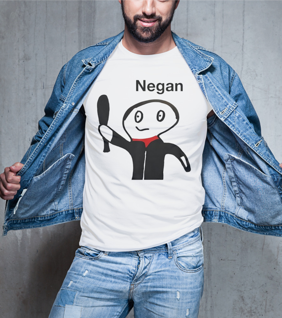 Negan Character With Bat From The Walking Dead T-Shirt