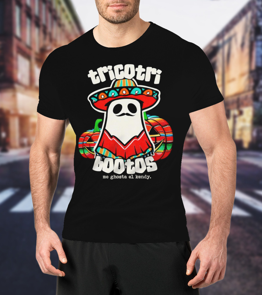 Tricotri Bootos Me Ghosta El Kendy Ghost Sombrero Pumpkins T-Shirt