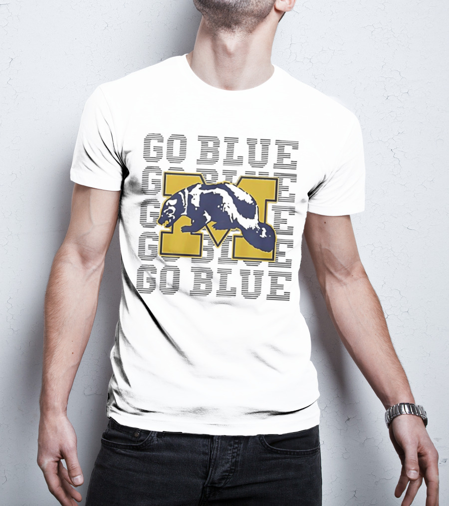 Go Blue Michigan Wolverines Bear M T-Shirt