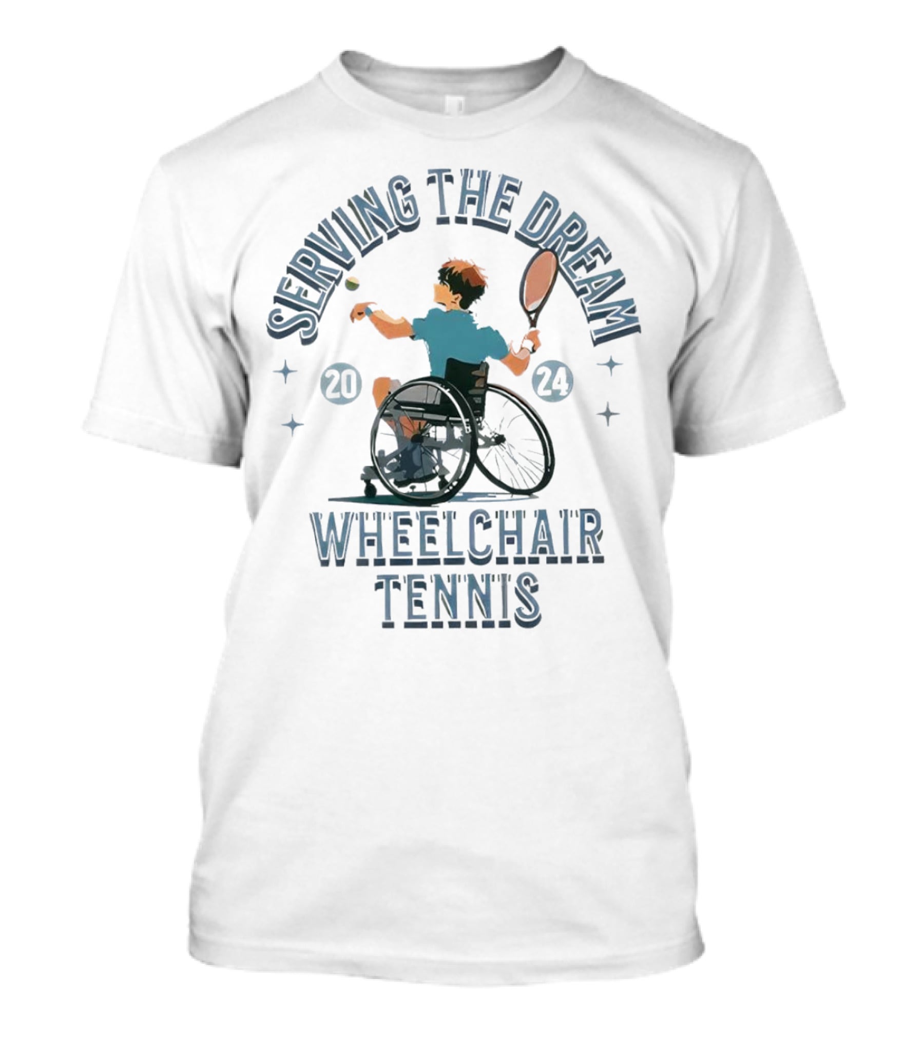 Serving The Dream Wheelchair Tennis T-Shirt