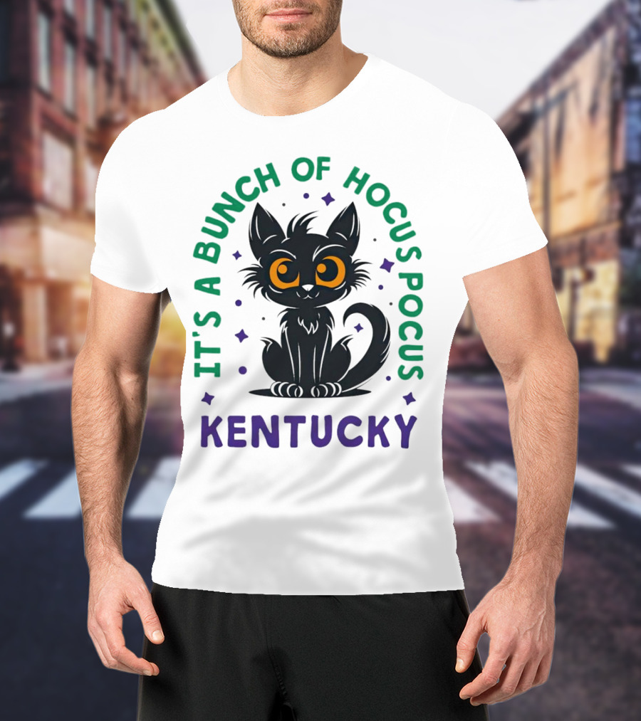 It's A Bunch Of Hocus Pocus Kentucky Black Cat T-Shirt