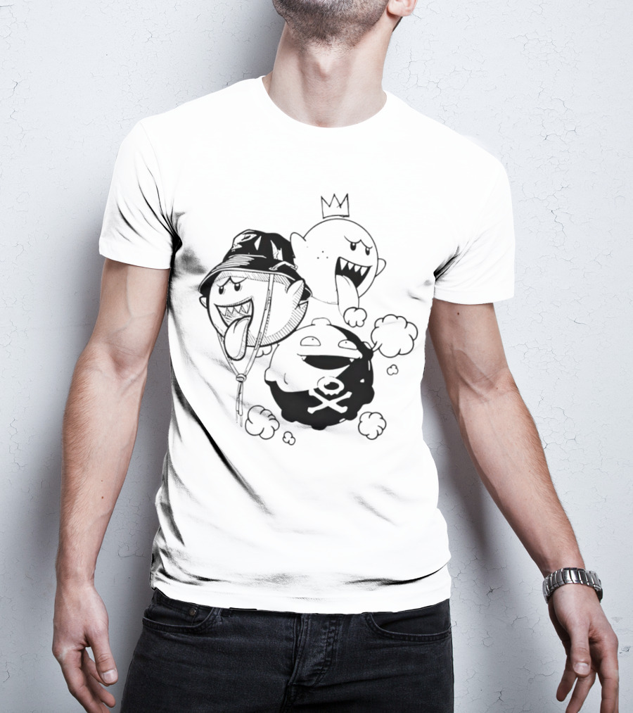 Kain Carter Bomb Squad Ghostly Trio With Crown And Bucket Hat T-Shirt