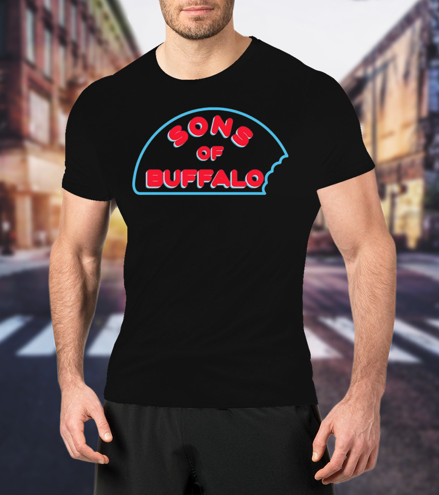 Buffalo Sons Retro Neon Style Bite T-Shirt