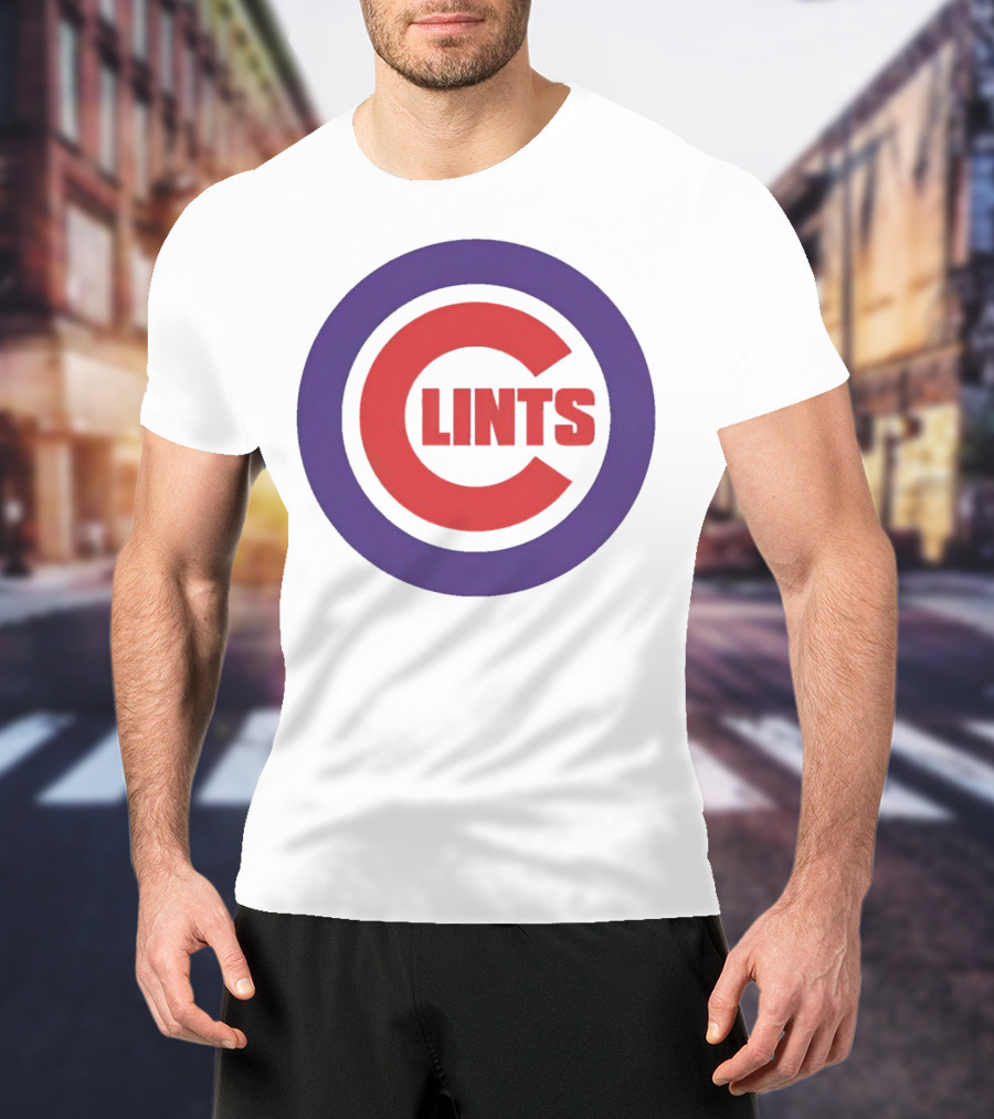 Clints Big C Chicago Cubs Logo Parody Purple Circle T-Shirt