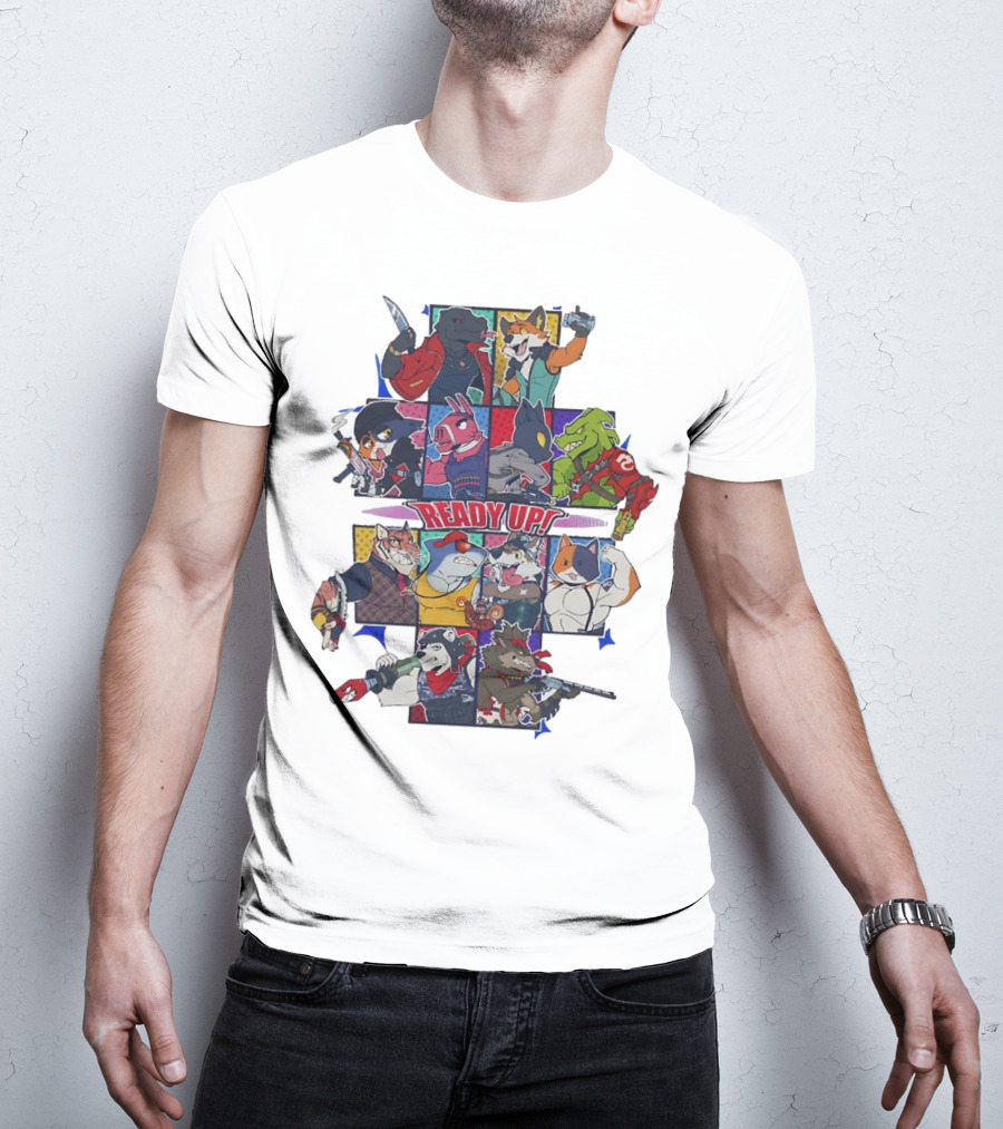 Ready Up Honoring Dragoneer’s Legacy Anthro Characters Grid With Weapons T-Shirt