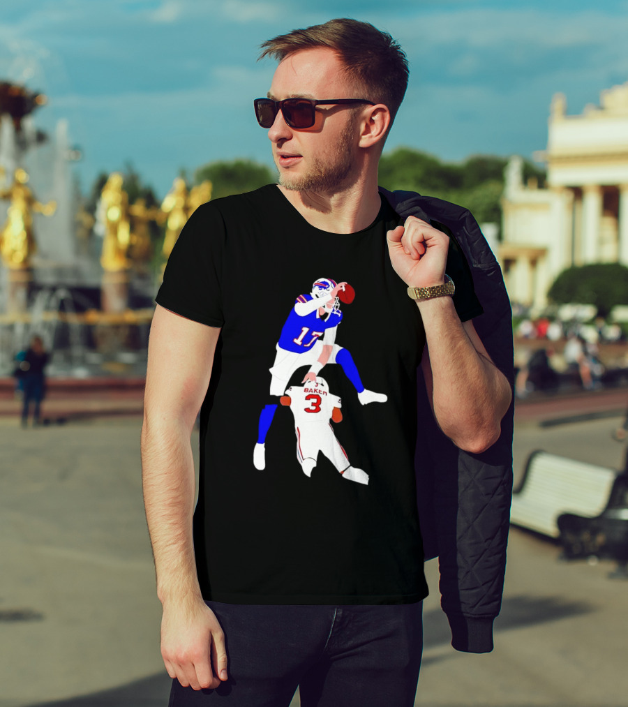 The Most Overrated QB Josh Allen Over Baker 3 Football Play T-Shirt