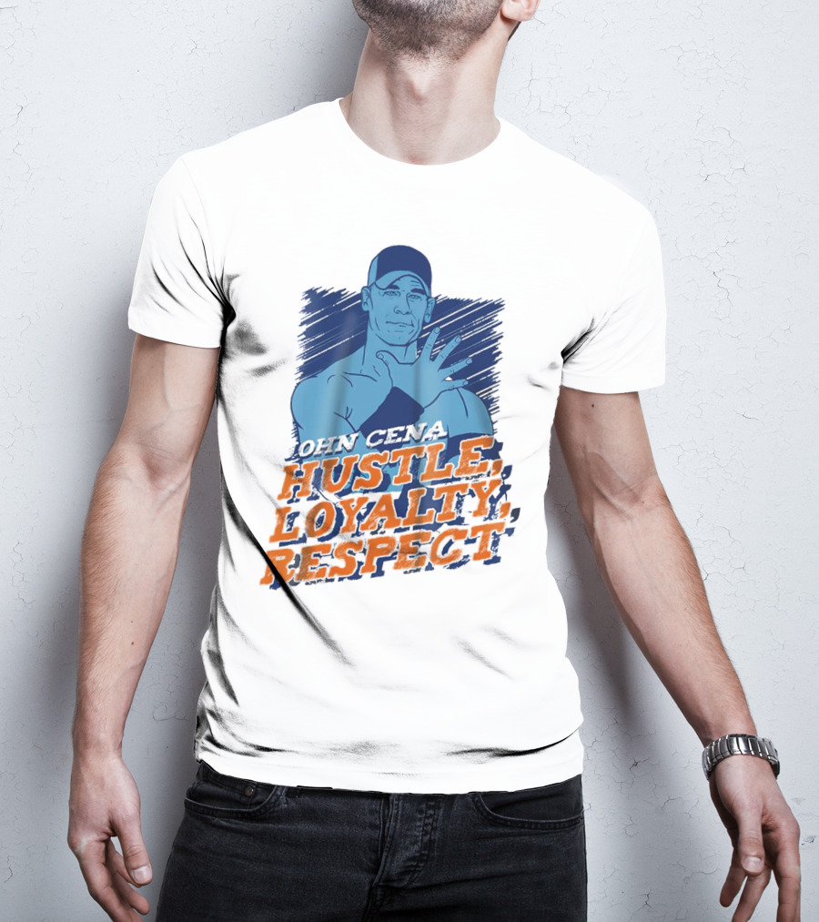 John Cena Hustle Loyalty Respect Blue Cap T-Shirt