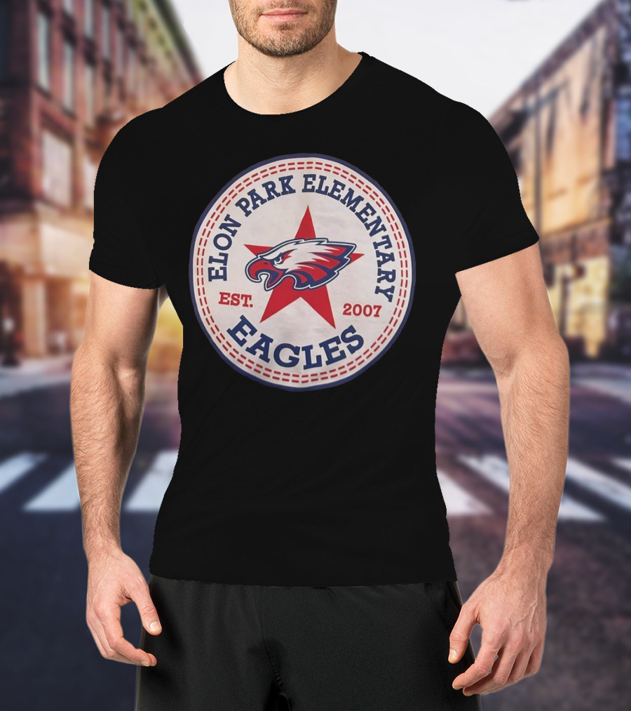 Elon Park Elementary Eagles Est 2007 Red Star Vintage T-Shirt