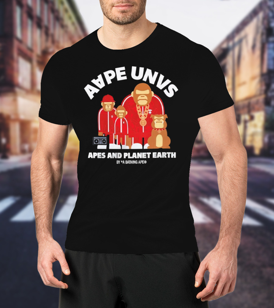 AAPE UNVS Apes And Planet Earth By A Bathing Ape T-Shirt