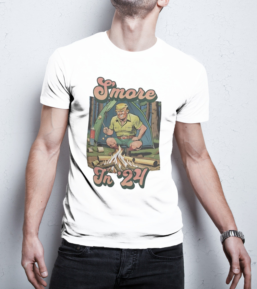 S’more In 24 Camping Scene With Fire And Tent T-Shirt